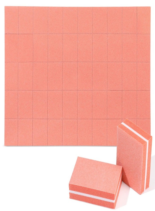 Leriton 200 Pcs Mini Nail Buffer Blocks Bulk Sponge Double Sided Buffing Sanding Block Manicure Tools Bulk Nail File for Acrylic Nails and Natural Nails (180/240,Orange) - Image 1